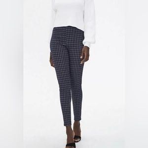 Forever 21 Navy Plaid High Rise Ankle Pants